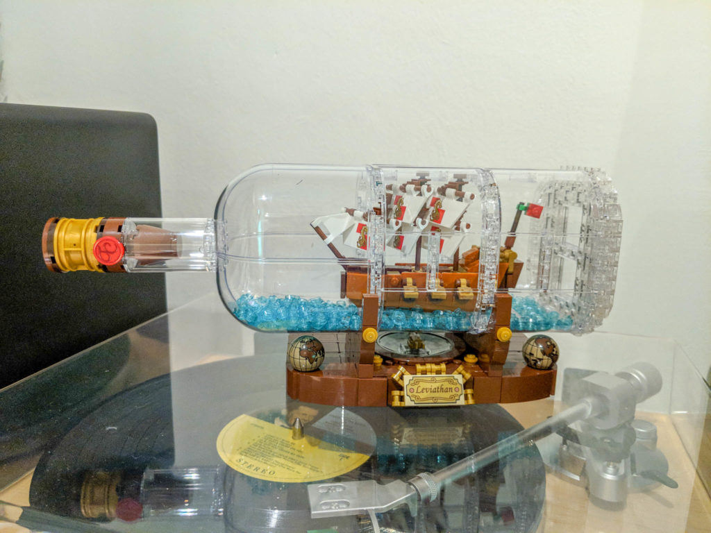 lego boat in bottle